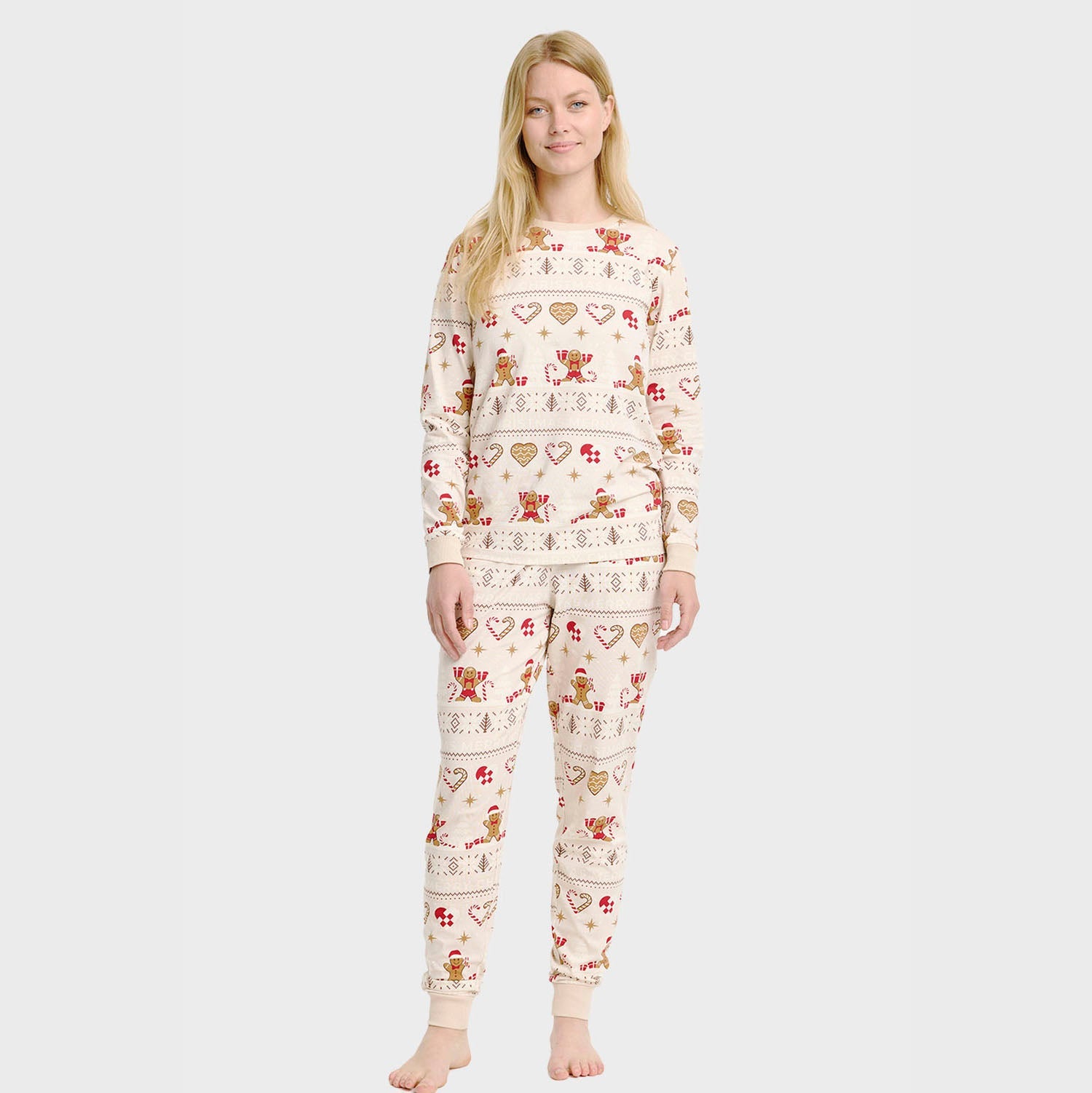 Christmas Cookie Pyjamas Beige β Women
